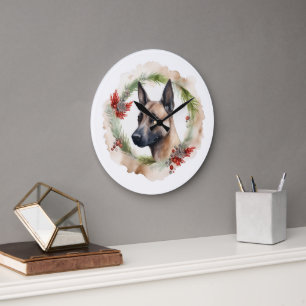 Reloj Redondo Grande Navidades belgas malineses escriben presentación f