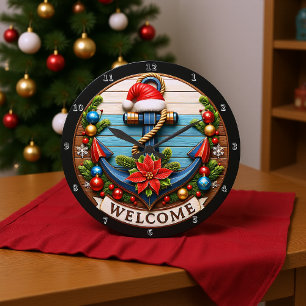 Reloj Redondo Grande Navidades de Anchor