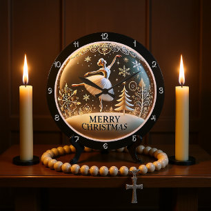 Reloj Redondo Grande Navidades de Ballerina