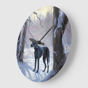 Reloj Redondo Grande Navidades de Great Dane Let It Snow