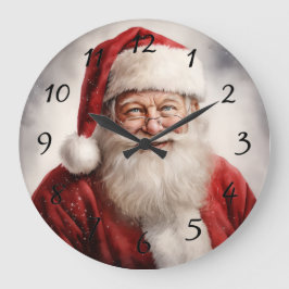 Reloj Redondo Grande Navidades de Santa Claus