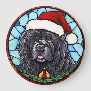 Reloj Redondo Grande Navidades de vidrio templado de Terranova