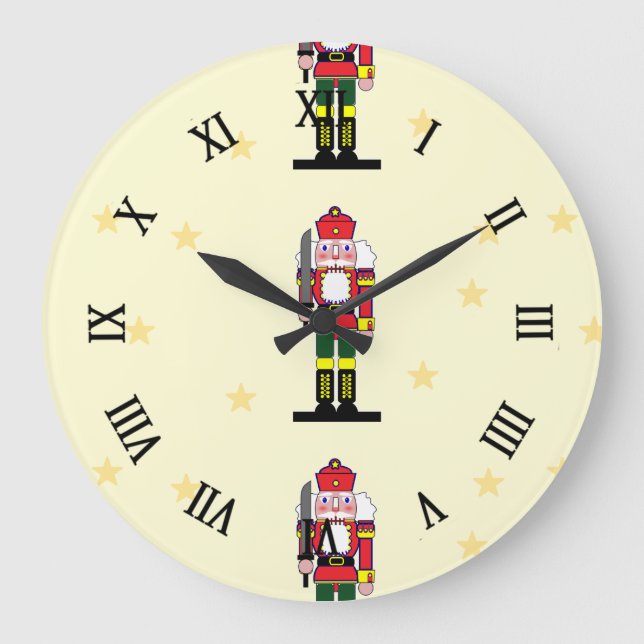 Reloj Redondo Grande Navidades desnutcracker (Anverso)