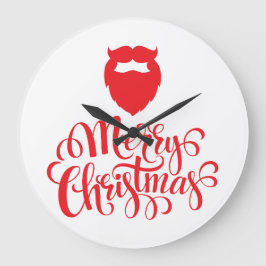 Reloj Redondo Grande Navidades diseñan barba Santa