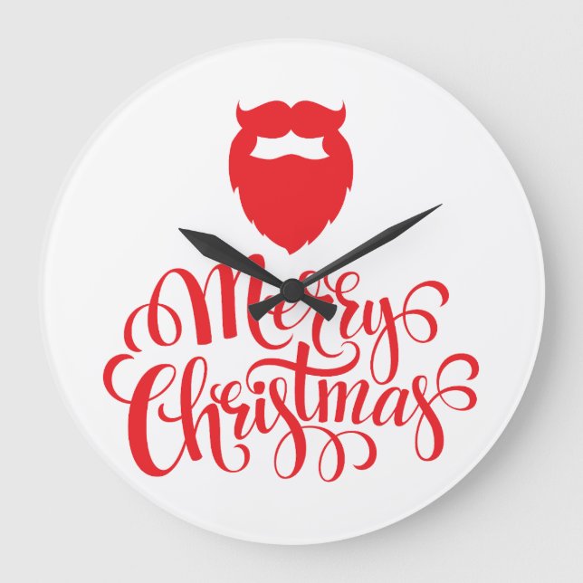 Reloj Redondo Grande Navidades diseñan barba Santa (Anverso)