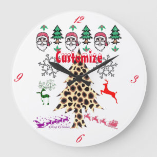 Reloj Redondo Grande Navidades feos al azar de Mishmash Thunder_Cove
