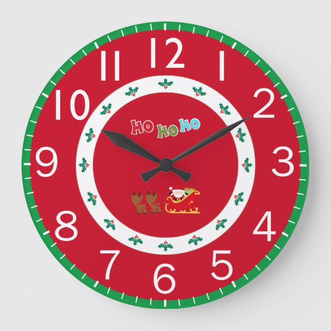 Reloj Redondo Grande Navidades festivos (Anverso)