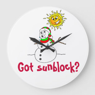 Reloj Redondo Grande Navidades Funny Snowman Chiste