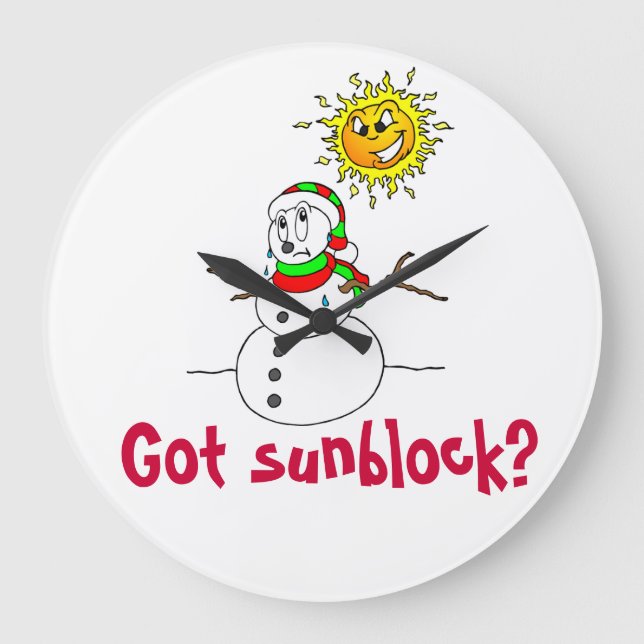 Reloj Redondo Grande Navidades Funny Snowman Chiste (Anverso)