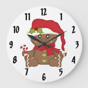 Reloj Redondo Grande Navidades Gingerbread