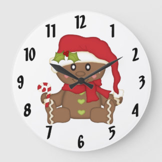 Reloj Redondo Grande Navidades Gingerbread
