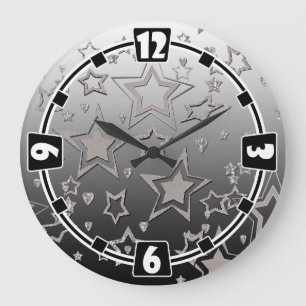Reloj Redondo Grande Navidades gradiente purpurina brillo confetti estr