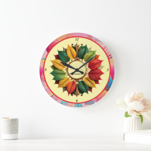 Reloj Redondo Grande "Navidades Leafy Magic"