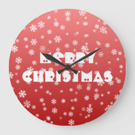 Reloj Redondo Grande Navidades Snowflakes