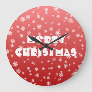 Reloj Redondo Grande Navidades Snowflakes
