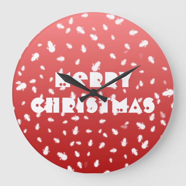Reloj Redondo Grande Navidades Snowman (Anverso)