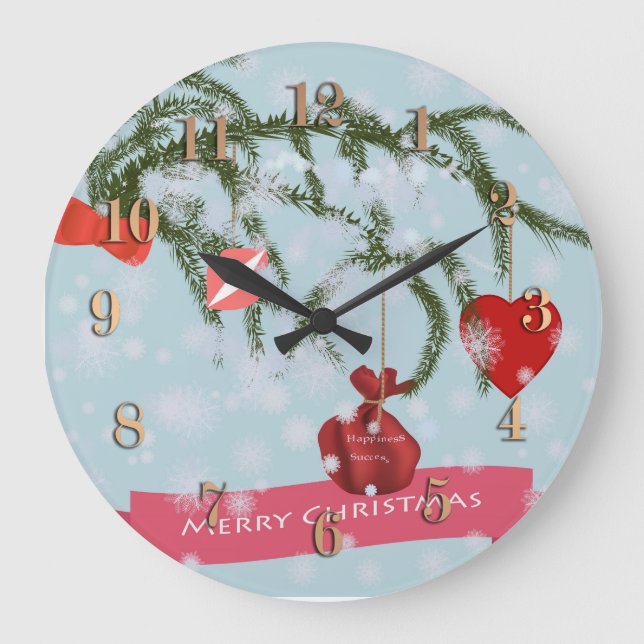 Reloj Redondo Grande Navidades Tile cerámico (Anverso)