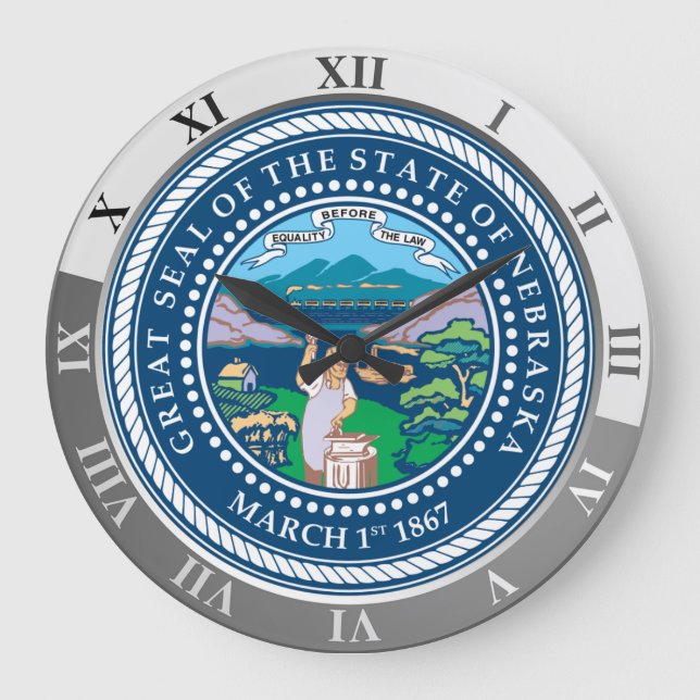 Reloj Redondo Grande Nebraska (Anverso)