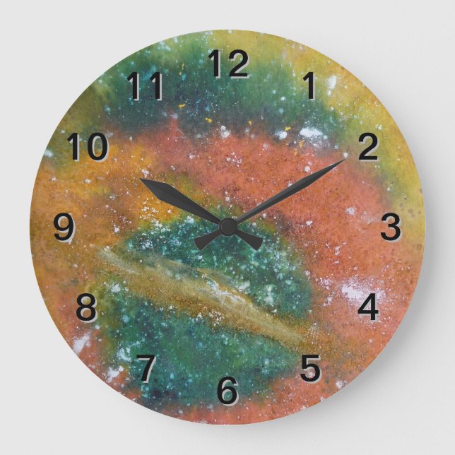 Reloj Redondo Grande Nebulosa y planetas (Anverso)