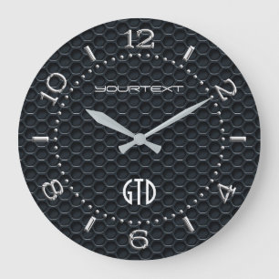 Reloj Redondo Grande Negro automotriz industrial personalizado de las
