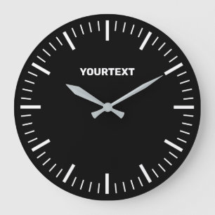 Reloj Redondo Grande Negro de gran tamaño grande moderno ningún reloj