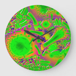Reloj Redondo Grande Neon Dicroic Psychedelic