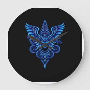 Reloj Redondo Grande "Neon Divine: The Cosmic Guardian"