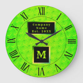 Reloj Redondo Grande Neon Elegant Fluorescente Monogramado