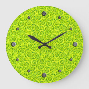 Reloj Redondo Grande Neón verde ,rosa , verde , brillante , moderno , 