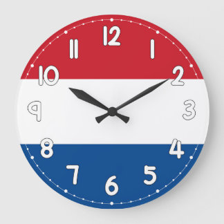 Reloj Redondo Grande Netherlands Flag Wall Clock – Dutch Patriotic Home