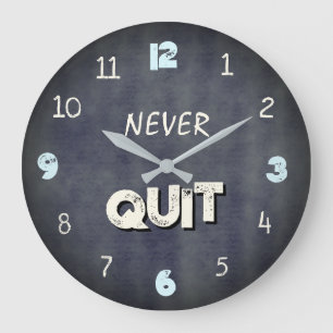 Reloj Redondo Grande Never Quit Industrial Gym