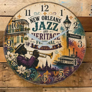 Reloj Redondo Grande New Orleans Jazz and Heritage Festival Louisiana