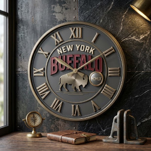 Reloj Redondo Grande New York Buffalo