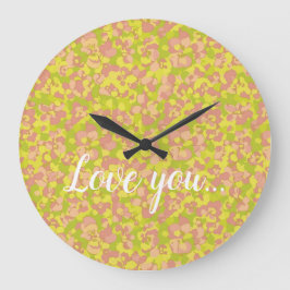 Reloj Redondo Grande Niebla en Flor