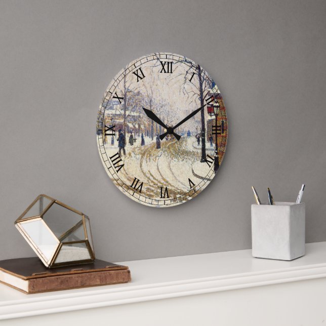Reloj Redondo Grande Nieve, Boulevard de Clichy, París de Paul Signac (Oficina)