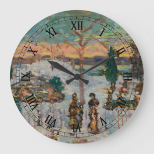 Reloj Redondo Grande Nieve en abril por Maurice Prendergast, Arte Vinta