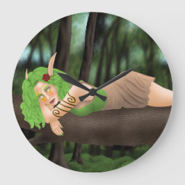 Reloj Redondo Grande Nightelf child in the woods