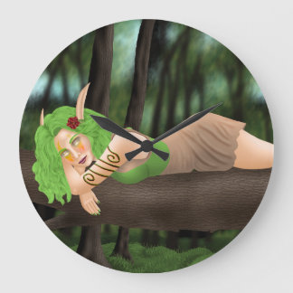 Reloj Redondo Grande Nightelf child in the woods