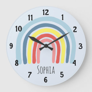 Reloj Redondo Grande Niñas Lindo Fantasía Arcoíris Dibujos Animados y N