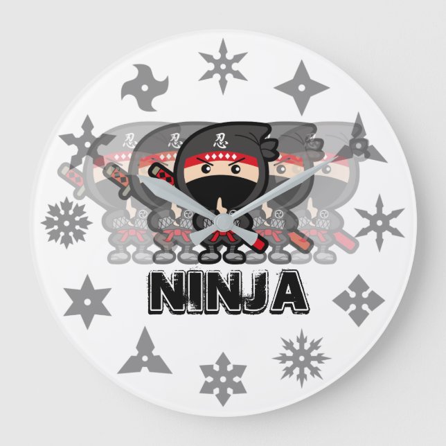Reloj Redondo Grande Ninja Boy (Anverso)