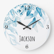 Niño Nursery Floral azul de arte holandés de 10.75