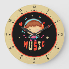 Reloj Redondo Grande Niño pequeño con música