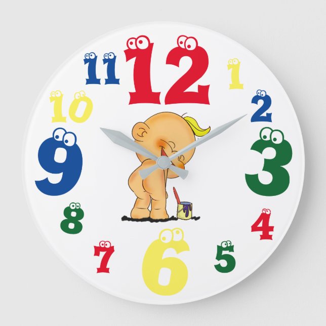 Reloj Redondo Grande Niños (Anverso)