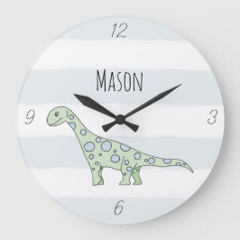 Reloj Redondo Grande Niños Personalizado dinosaurios y guardería de niñ