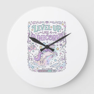 Reloj Redondo Grande Nivel de Unicornio Subir como un Unicornio Adorabl