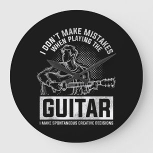 Reloj Redondo Grande No cometo errores al tocar la guitarra