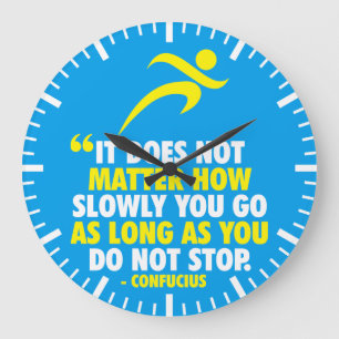 Reloj Redondo Grande NO DETENGAS. Motivación de entrenamiento de marató