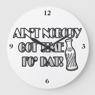 Reloj Redondo Grande No está nadie el tiempo conseguido FO Dat