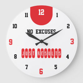 Reloj Redondo Grande No Excuses Just Results Fitness
