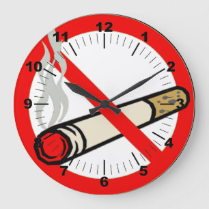 Reloj Redondo Grande No fumar
